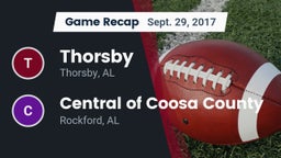 Recap: Thorsby  vs. Central of Coosa County  2017