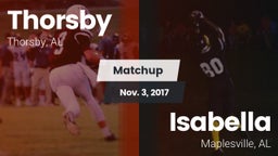 Matchup: Thorsby  vs. Isabella  2017