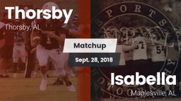 Matchup: Thorsby  vs. Isabella  2018