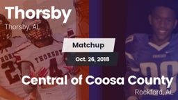 Matchup: Thorsby  vs. Central of Coosa County  2018