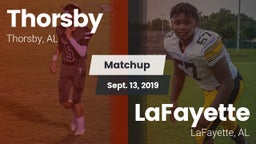 Matchup: Thorsby  vs. LaFayette  2019