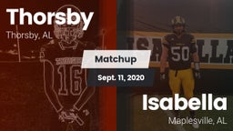 Matchup: Thorsby  vs. Isabella  2020