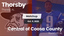 Matchup: Thorsby  vs. Central of Coosa County  2020