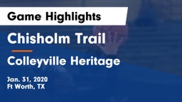 Chisholm Trail  vs Colleyville Heritage  Game Highlights - Jan. 31, 2020