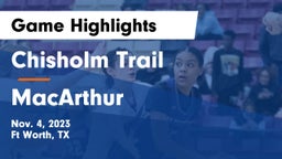 Chisholm Trail  vs MacArthur  Game Highlights - Nov. 4, 2023