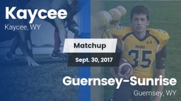 Matchup: Kaycee  vs. Guernsey-Sunrise  2016