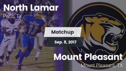 Matchup: North Lamar High vs. Mount Pleasant  2017
