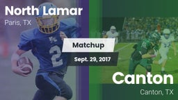 Matchup: North Lamar High vs. Canton  2017