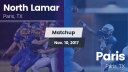 Matchup: North Lamar High vs. Paris  2017