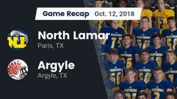 Recap: North Lamar  vs. Argyle  2018