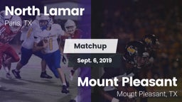 Matchup: North Lamar High vs. Mount Pleasant  2019