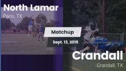 Matchup: North Lamar High vs. Crandall  2019