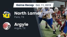 Recap: North Lamar  vs. Argyle  2019