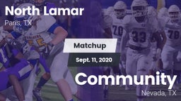 Matchup: North Lamar High vs. Community  2020