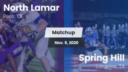 Matchup: North Lamar High vs. Spring Hill  2020