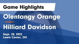 Olentangy Orange  vs Hilliard Davidson  Game Highlights - Sept. 28, 2023