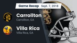 Recap: Carrollton  vs. Villa Rica  2018