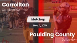 Matchup: Carrollton High vs. Paulding County  2019