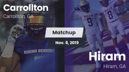 Matchup: Carrollton High vs. Hiram  2019
