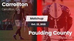 Matchup: Carrollton High vs. Paulding County  2020