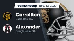 Recap: Carrollton  vs. Alexander  2020