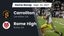 Recap: Carrollton  vs. Rome High 2021