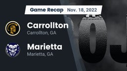 Recap: Carrollton  vs. Marietta  2022