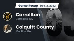 Recap: Carrollton  vs. Colquitt County  2022