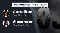 Recap: Carrollton  vs. Alexander  2023
