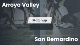 Matchup: Arroyo Valley High S vs. San Bernardino  2016