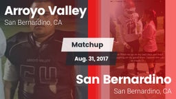 Matchup: Arroyo Valley High S vs. San Bernardino  2016