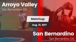 Matchup: Arroyo Valley High S vs. San Bernardino  2017