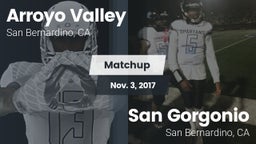 Matchup: Arroyo Valley High S vs. San Gorgonio  2017
