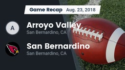 Recap: Arroyo Valley  vs. San Bernardino  2018