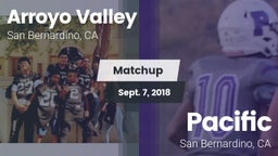 Matchup: Arroyo Valley High S vs. Pacific  2018