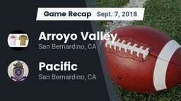 Recap: Arroyo Valley  vs. Pacific  2018