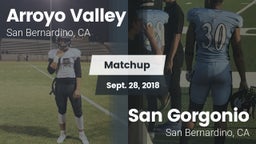 Matchup: Arroyo Valley High S vs. San Gorgonio  2018
