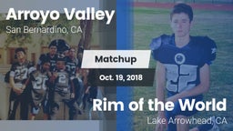 Matchup: Arroyo Valley High S vs. Rim of the World  2018