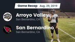 Recap: Arroyo Valley  vs. San Bernardino  2019