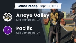 Recap: Arroyo Valley  vs. Pacific  2019