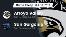 Recap: Arroyo Valley  vs. San Gorgonio  2019