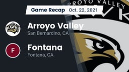 Recap: Arroyo Valley  vs. Fontana  2021