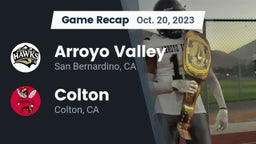 Recap: Arroyo Valley  vs. Colton  2023