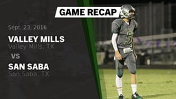 Recap: Valley Mills  vs. San Saba  2016