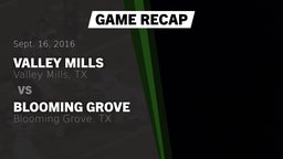 Recap: Valley Mills  vs. Blooming Grove  2016