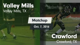 Matchup: Valley Mills High vs. Crawford  2016