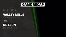 Recap: Valley Mills  vs. De Leon  2016