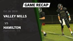 Recap: Valley Mills  vs. Hamilton  2016