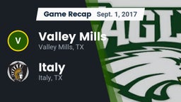 Recap: Valley Mills  vs. Italy  2017