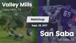 Matchup: Valley Mills High vs. San Saba  2017
